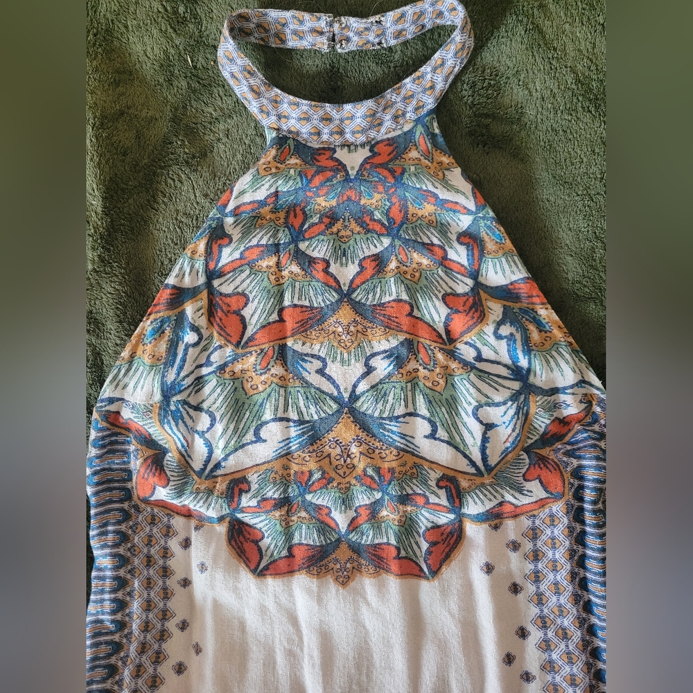 Urban Outfitters Multicolored Floral Halter Mini Dress